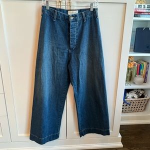 The Great. High Waisted Wide Leg Jeans - Sz 27